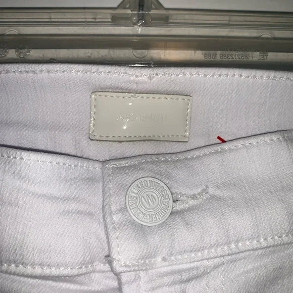 MOTHER The Insider Crop Step Fray in Fairest of them All White Jeans Denim 31 - Picture 13 of 16